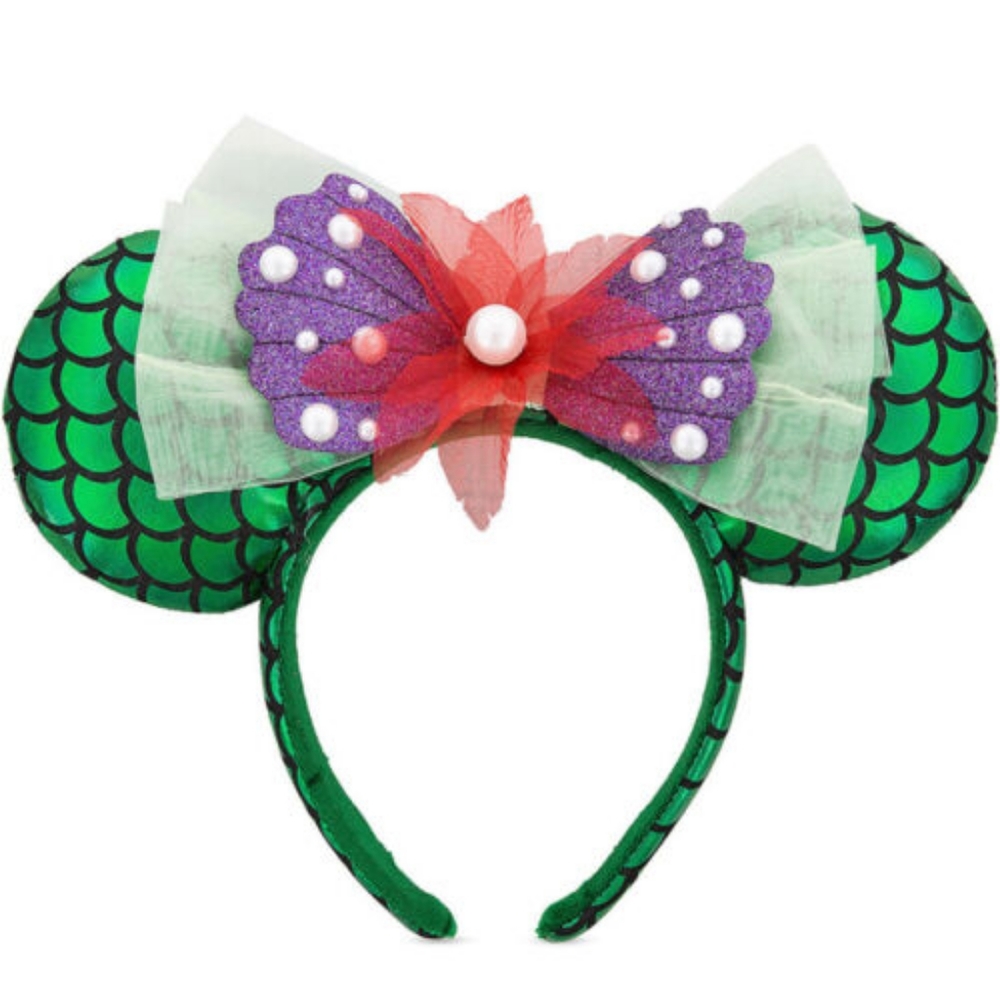 🆕 Disney Ariel Minnie Mouse Ears Headband Mermaid